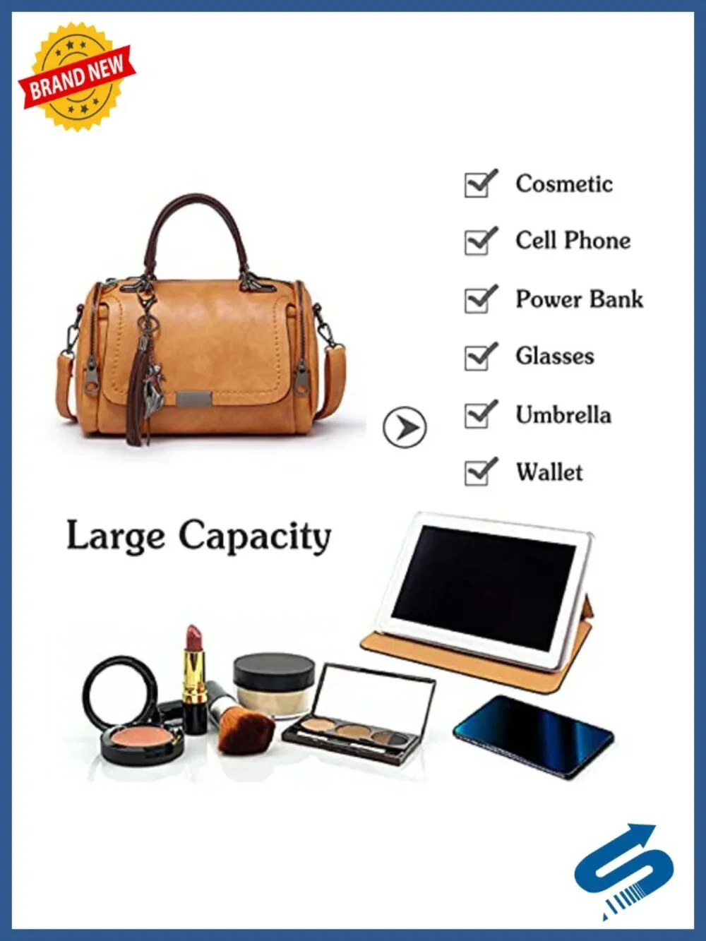 Waterproof PU Leather Shoulder Bag Messenger Satchel with Cat Ornament
